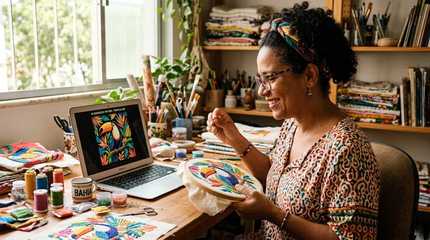 Como usar a IA para ter ideias de artesanato criativo sem perder a sua identidade