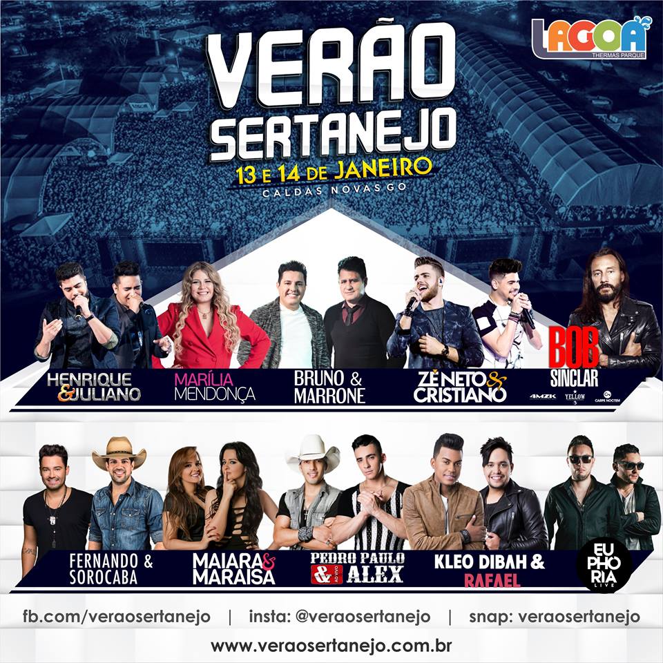 “Verão Sertanejo” reúne mais de 10 atrações no próximo mês em Caldas