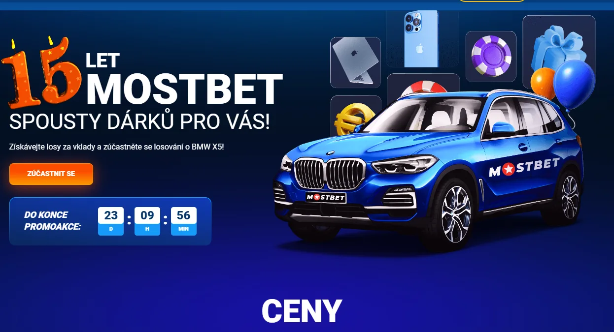 Narozeninový bonus bez vkladu v Czech Mostbet