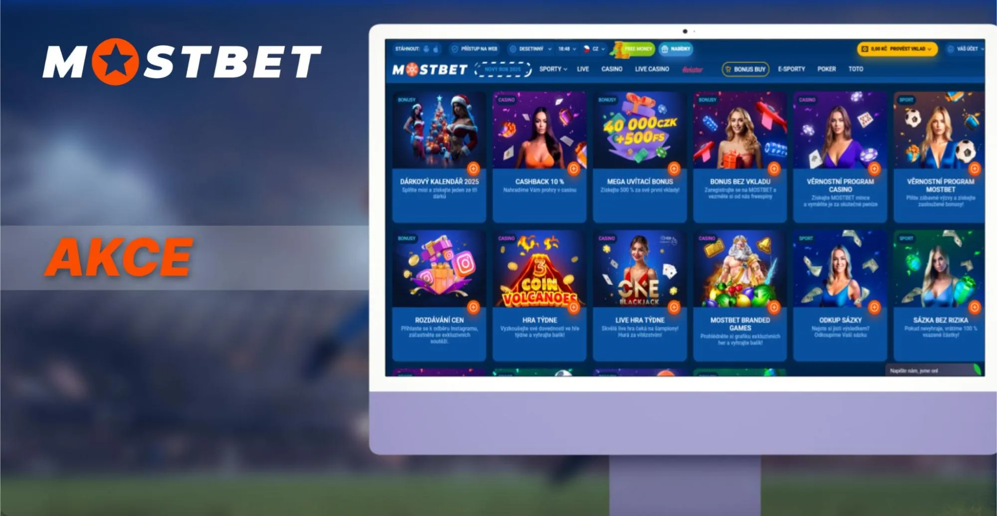 Bonusový program v české sázkové kanceláři Mostbet